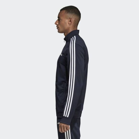 NWT ADIDAS Big & Tall Men's ZIP UP Track Jacket NAVY BLUE WHITE 4XLT - Picture 3 of 3